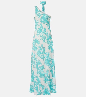 Odetta scarf-detail one-shoulder gown | Alexandra Miro