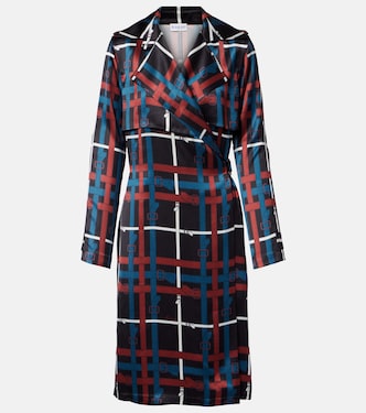 Belt Check crêpe wrap dress | Burberry