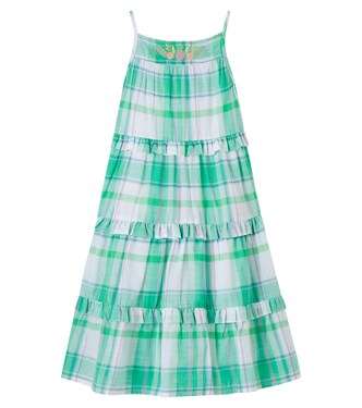 Nymphea checked tiered cotton dress | Bonton