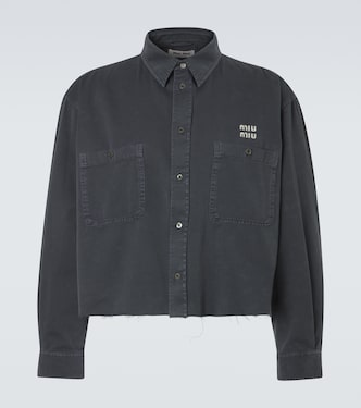 Logo牛仔衬衫 | Miu Miu