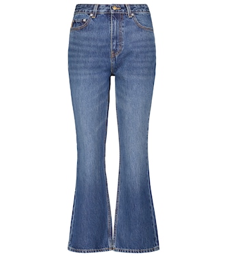 Jeans flared a vita alta | Ganni