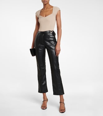 Pantalon Baxter à taille-haute en cuir synthétique | Simkhai
