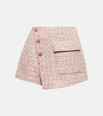 Shorts a vita alta in tweed | Self-Portrait