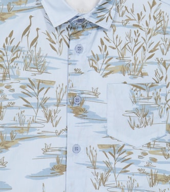 Camisa de algodón estampada | Il Gufo