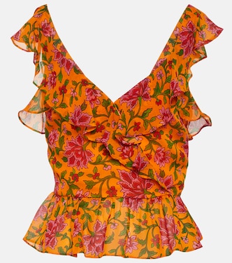Top en soie à fleurs | Veronica Beard