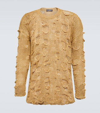 Pull Re-Edition en soie et lin mélangés | Dolce&Gabbana