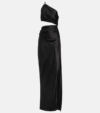 One-shoulder cutout silk gown | The Sei