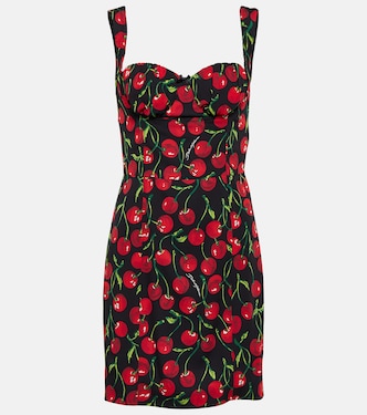 Cherry charmeuse minidress | Dolce&Gabbana