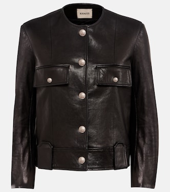 Cropped-Lederjacke Laybin | Khaite