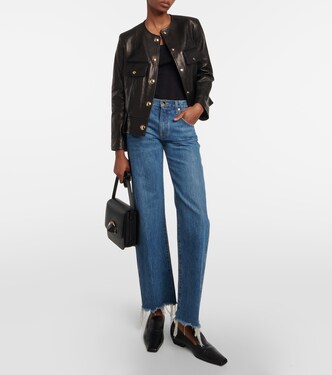 Cropped-Lederjacke Laybin | Khaite