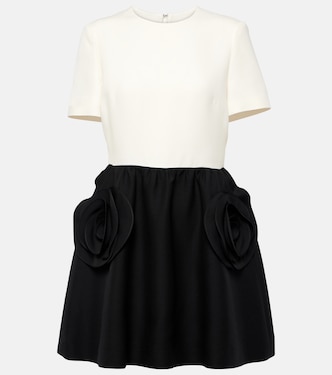 Crêpe Couture floral-appliqué minidress | Valentino