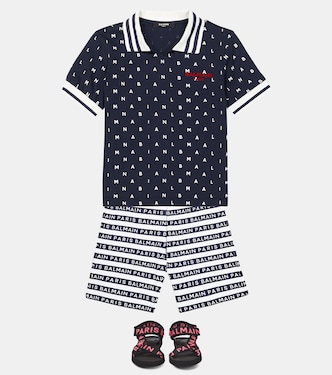 Polo de algodón estampado | Balmain Kids
