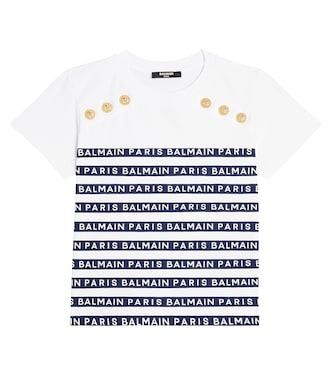 Verziertes T-Shirt aus Baumwoll-Jersey | Balmain Kids