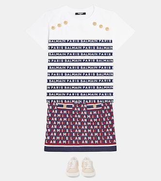 Verziertes T-Shirt aus Baumwoll-Jersey | Balmain Kids