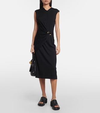 Vestido midi de lana virgen | Jil Sander