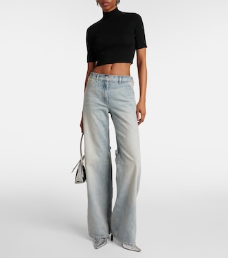 Jeans Sailor a gamba larga e vita media | Courrèges