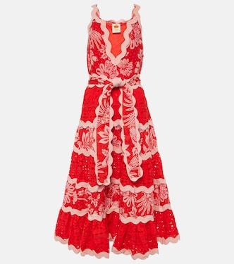 Broderie anglaise floral cotton midi dress | Farm Rio