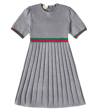 Kleid Web Stripe aus Wolle | Gucci Kids