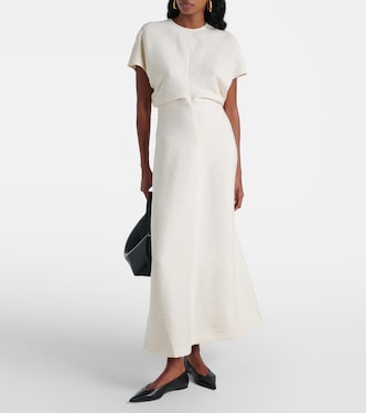Vestido largo drapeado | Toteme