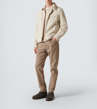 Giacca bluson in shearling | Brunello Cucinelli