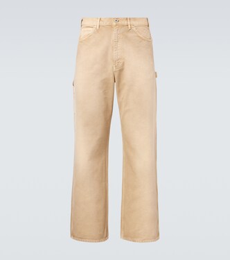 Mid-rise cotton straight pants | Auralee
