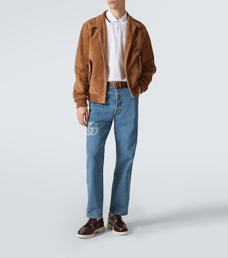 Veste bomber GG en daim | Gucci