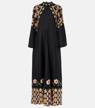 Bedrucktes Maxikleid Magnifico aus Seiden-Twill | La DoubleJ