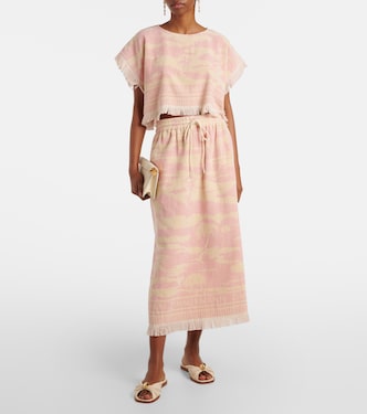 Top cropped Maxine in spugna di cotone | Zimmermann