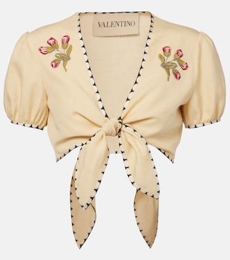 Crop top Plus De Pois bordado | Valentino
