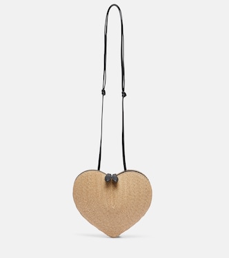 Le Cœur straw crossbody bag | Alaïa