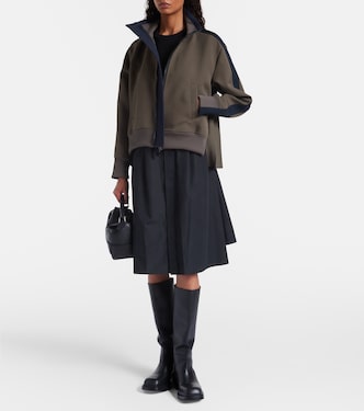 Matelassé and twill jacket | Sacai