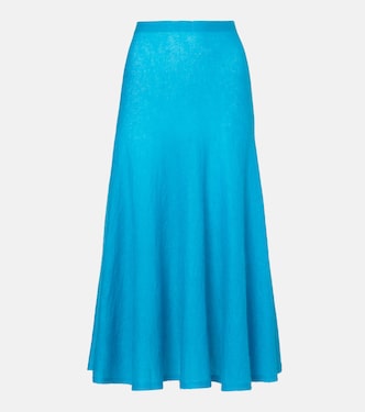 Circle mohair and wool-blend midi skirt | Alaïa