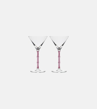 Bamboo set of 2 martini glasses | La DoubleJ