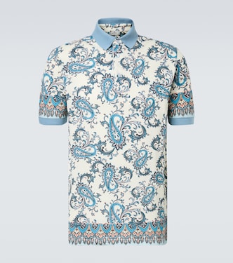 Polo in piqué di cotone con stampa paisley | Etro