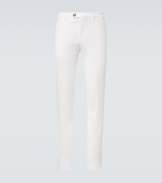 Pantaloni slim in misto cotone | Brunello Cucinelli