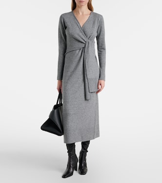 Salomez wool and cashmere wrap midi dress | Veronica Beard