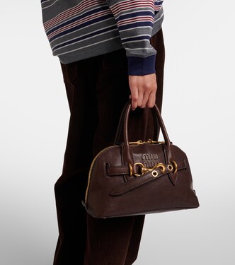 Aventure leather tote bag | Miu Miu