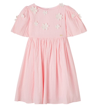 Floral-appliqué cotton dress | Patachou