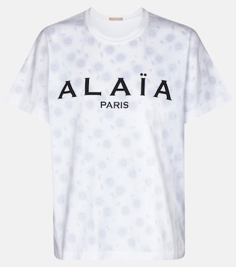 T-shirt in cotone con logo | Alaïa