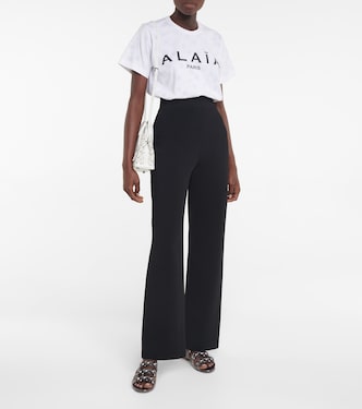 T-shirt in cotone con logo | Alaïa