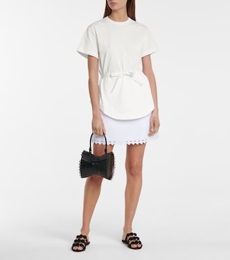 Camiseta de algodón con péplum | Alaïa