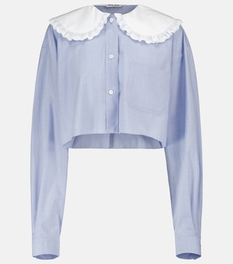 Cotton poplin blouse | Miu Miu