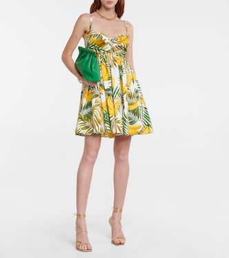 Printed cotton-blend minidress | Oscar de la Renta