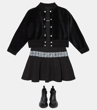 Cardigan en velours de coton mélangé | Givenchy Kids