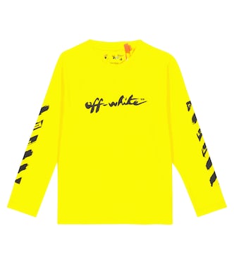 로고 코튼 저지 스웨트셔츠 | Off-White Kids