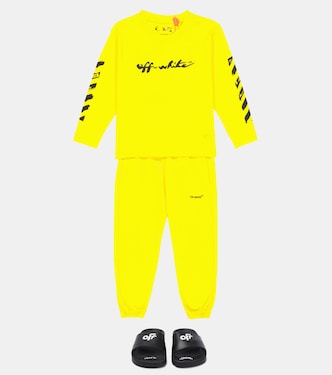 로고 코튼 저지 스웨트셔츠 | Off-White Kids