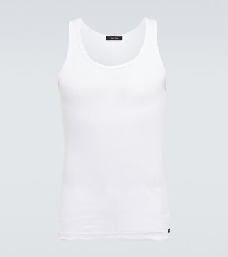 Tank top en mezcla de algodón acanalado | Tom Ford
