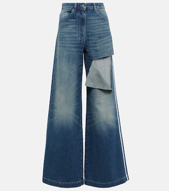 Distressed high-rise wide-leg jeans | Peter Do