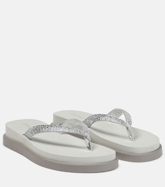 Sandali infradito in pelle con platform | Gianvito Rossi