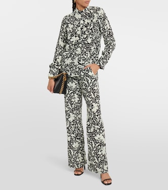 Pantalon ample imprimé en soie | Stella McCartney